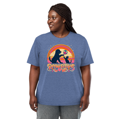 Rainbow Rendezvous - Pawsitive Love - Tri-Blend Tee