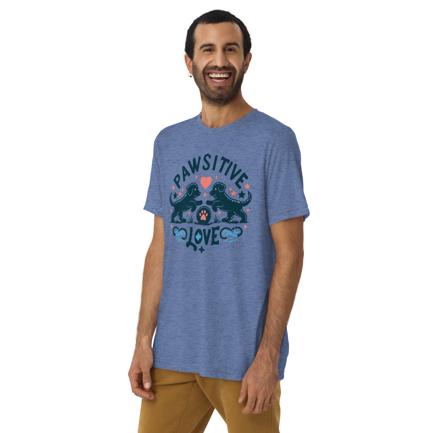 Sketchy Tails - Pawsitive Love - Tri-Blend Tee