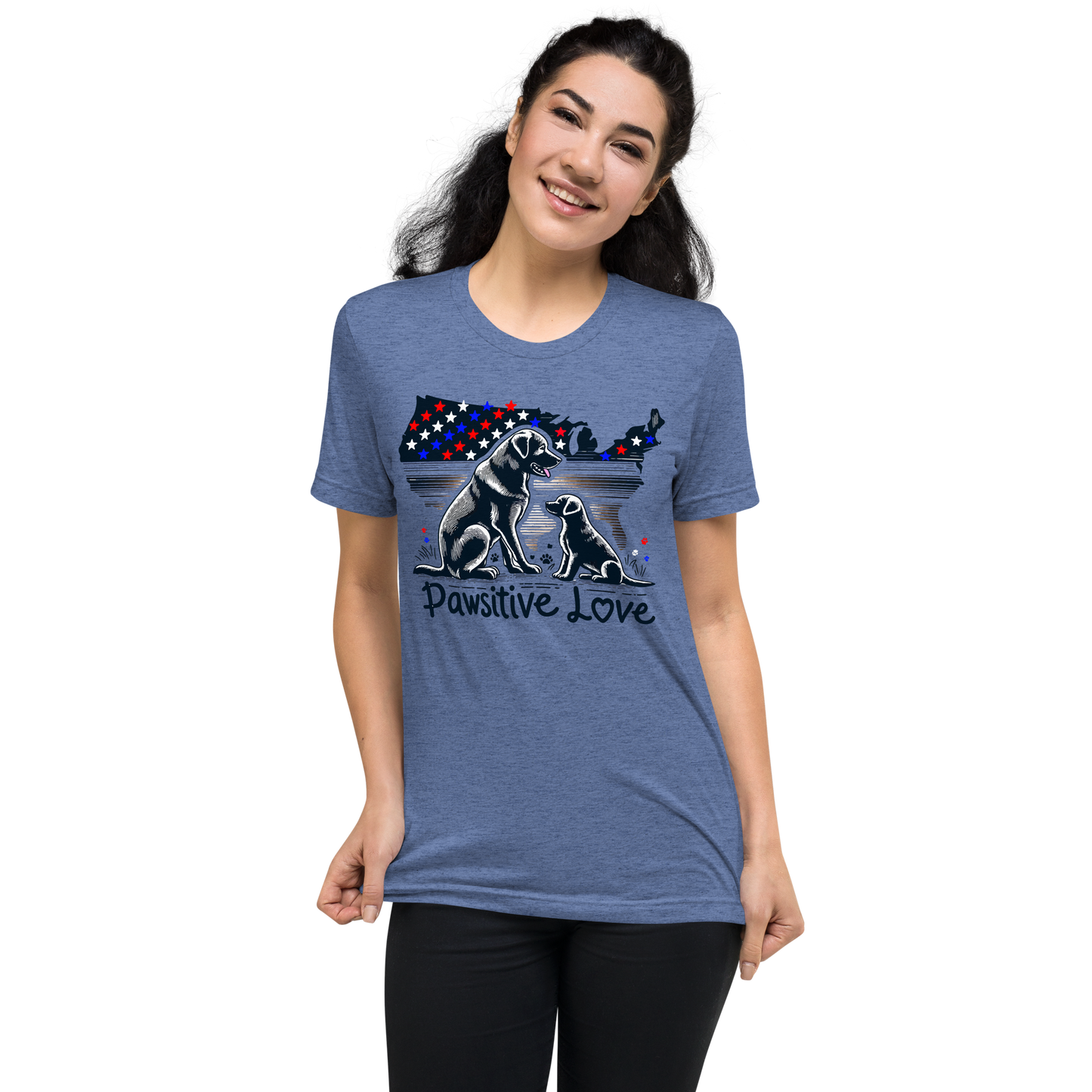 States of Devotion - Pawsitive Love - Tri-Blend Tee