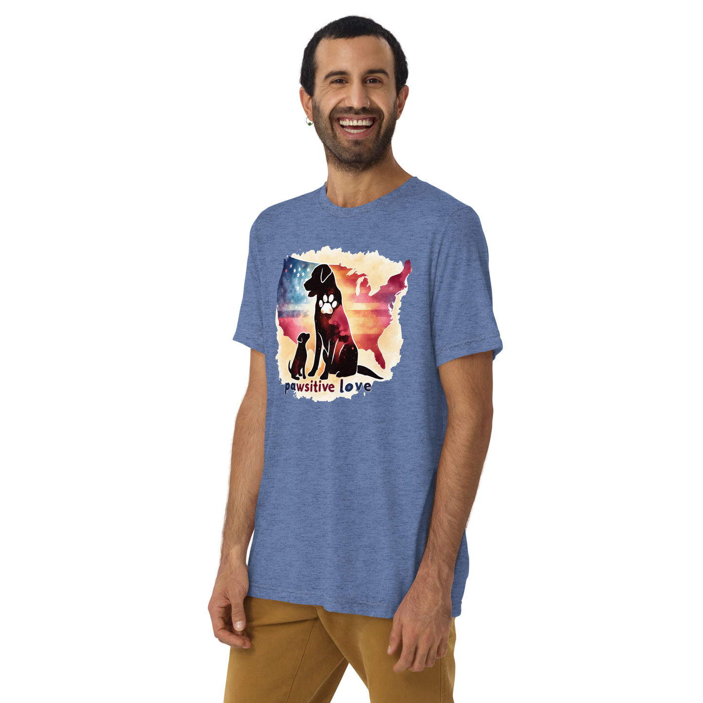 Paws Across the Nation - Men's Tri-Blend Comfort Tee