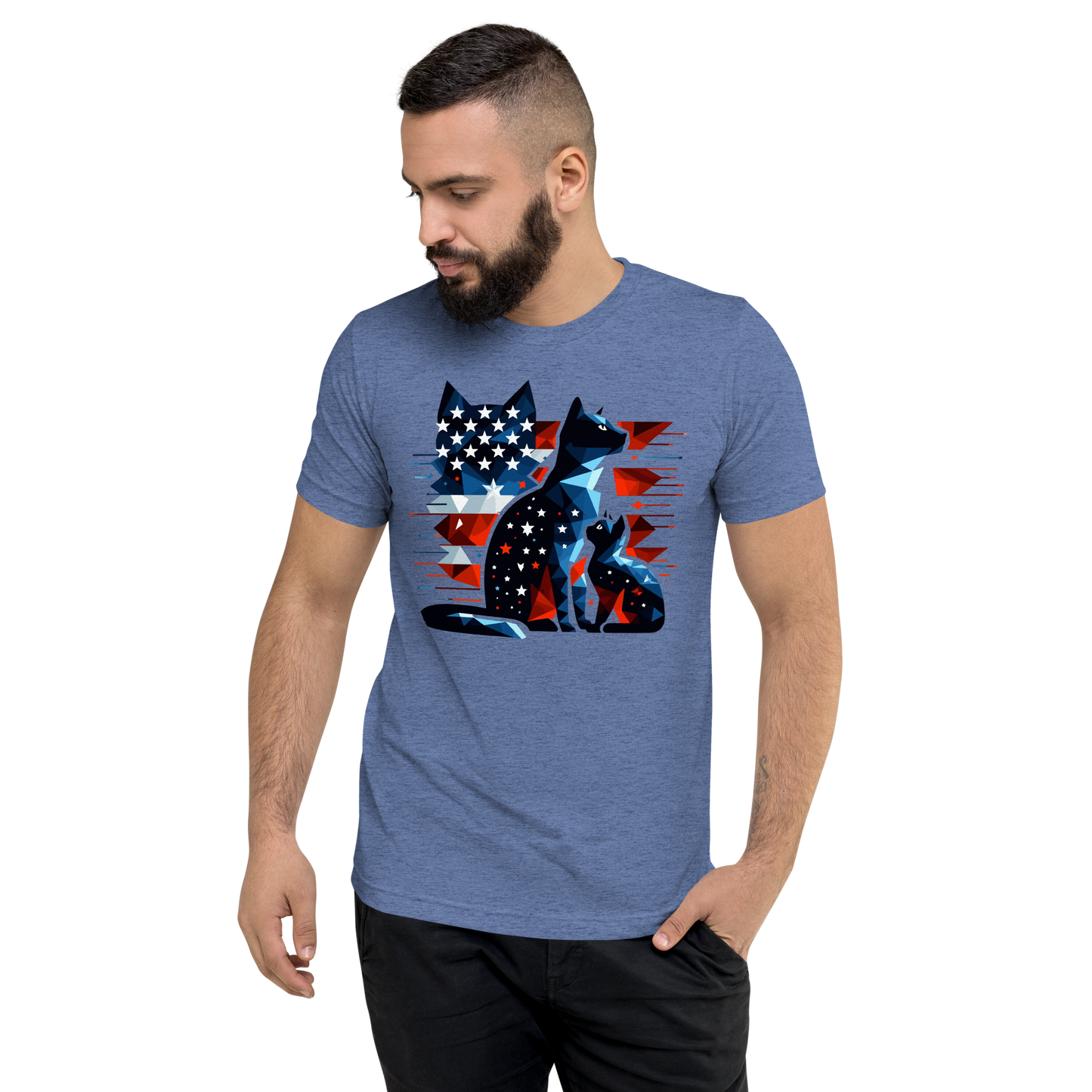 Stars and Stripes Companions - Men's Tri-Blend Comfort Tee