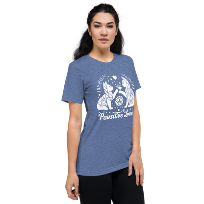 Geometric Whiskerplay - Pawsitive Love - Tri-Blend Tee