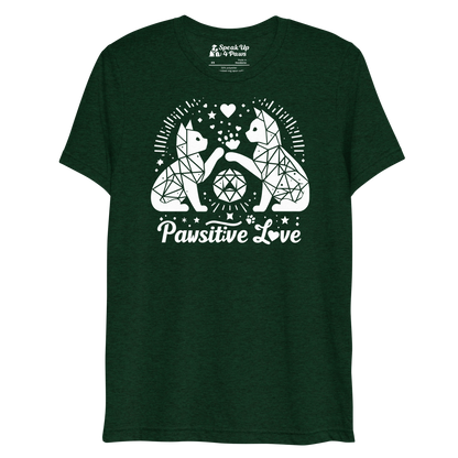 Geometric Whiskerplay - Pawsitive Love - Tri-Blend Tee