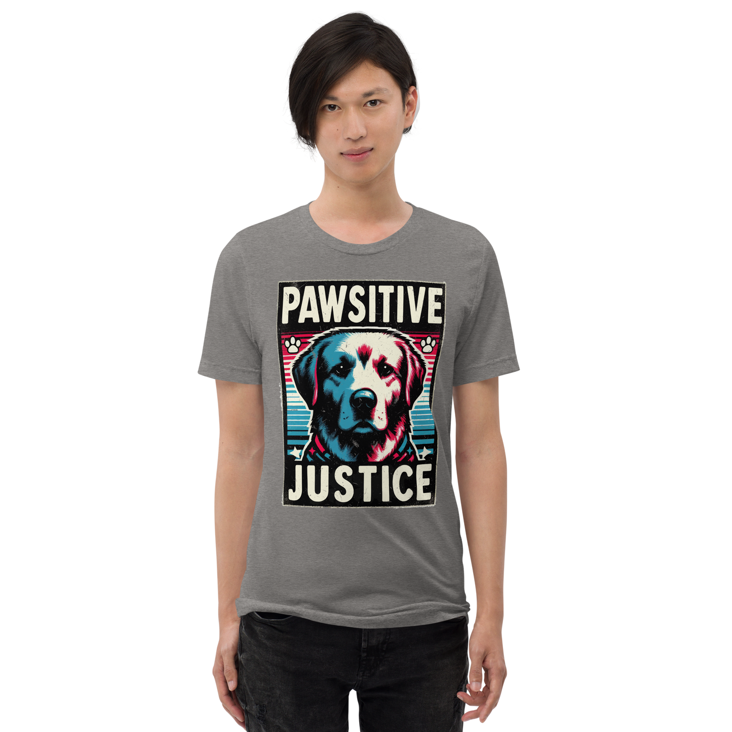 Bark Nirvana - Pawsitive Justice - Men's Tri-Blend Comfort Tee