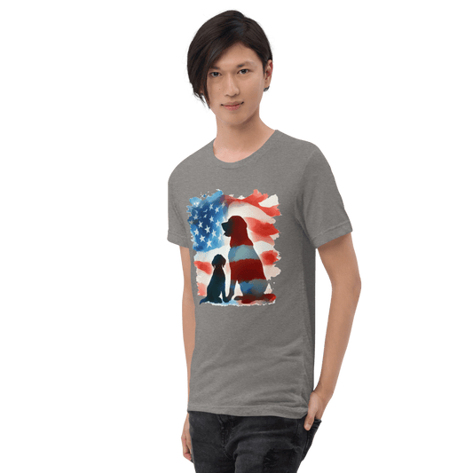 Patriotic Dreams - Men's Tri - Blend Comfort Tee - Unisex Tri - Blend - Speak Up 4 Paws