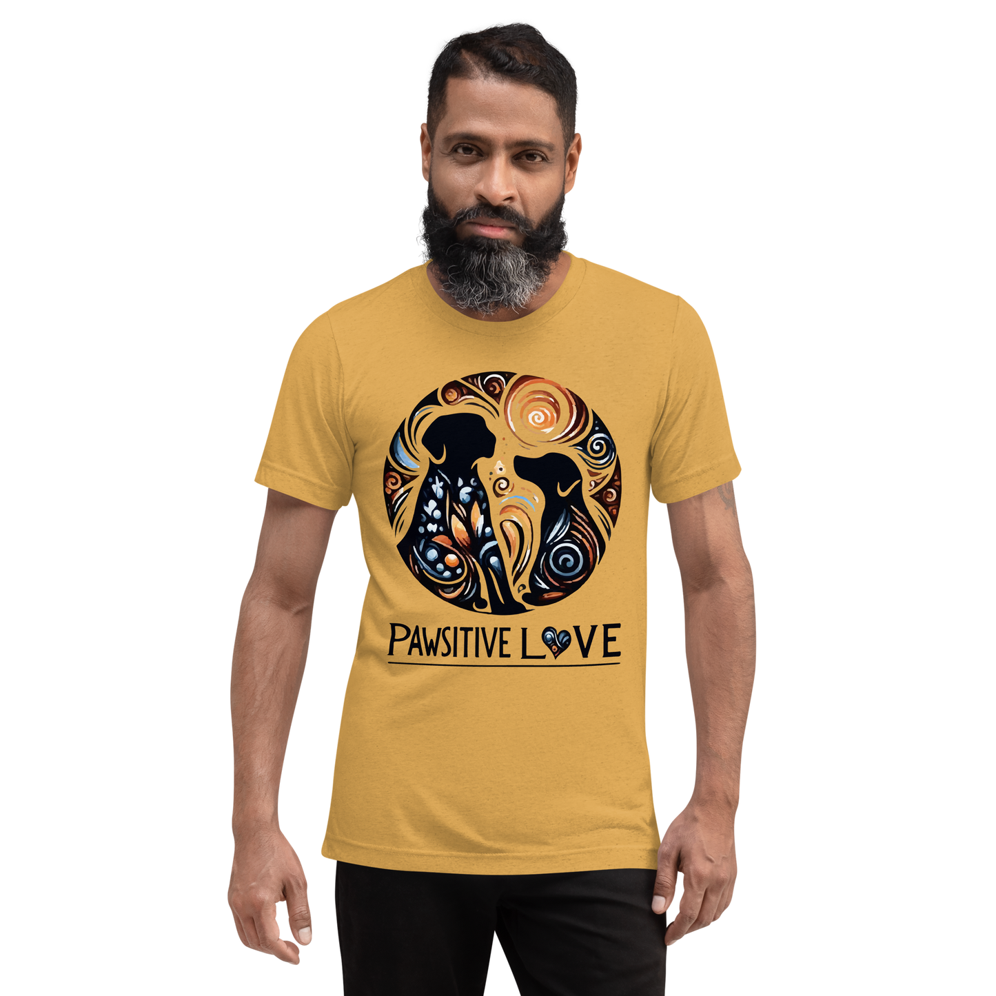 Swirl of Pawsitivity- Men's Tri-Blend Comfort Tee