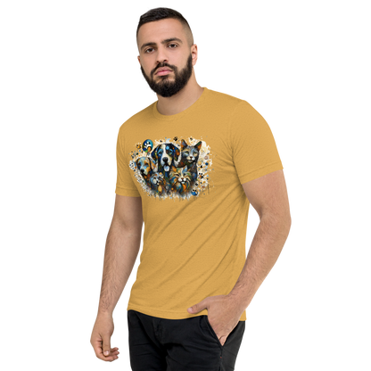 Paws in Colorful Conversation - Pollock - Tri-Blend Tee