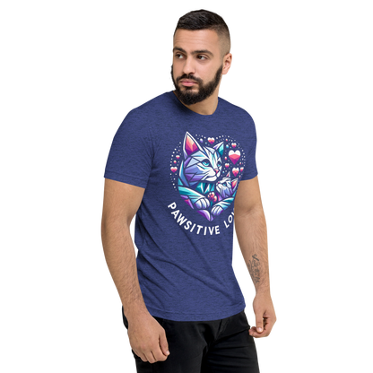 Geometric Whiskerheart - Pawsitive Love - Tri-Blend Tee