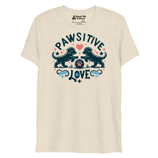 Sketchy Tails - Pawsitive Love - Tri-Blend Tee