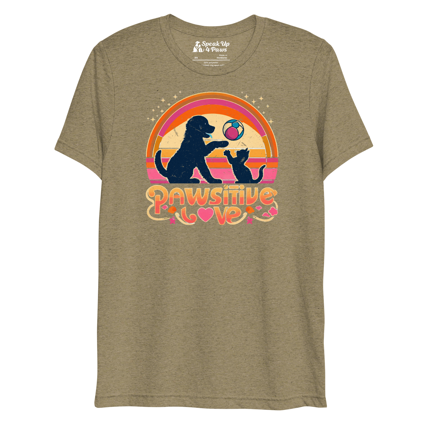 Rainbow Rendezvous - Pawsitive Love - Tri-Blend Tee