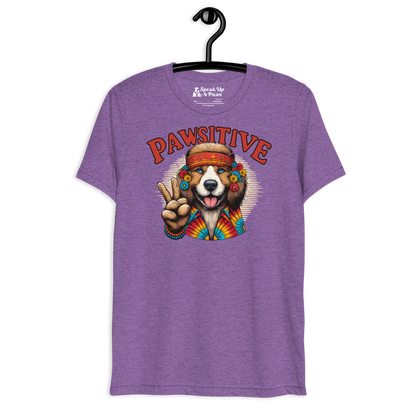 Groovy Canine Vibes - Pawsitive Peace - Tri-Blend Tee