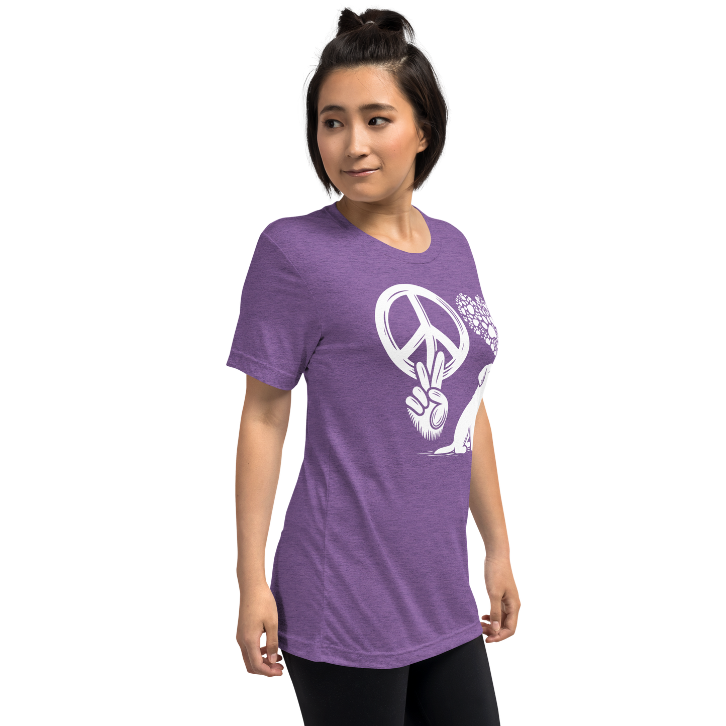 Harmony Unleashed - Peace-Love-Dog - Tri-Blend Tee