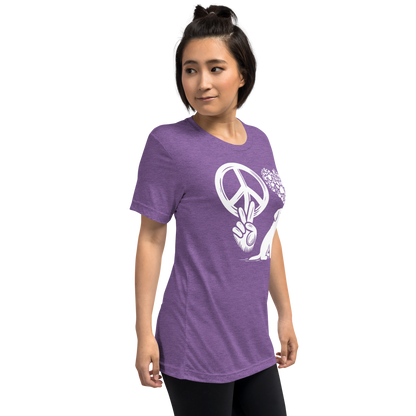 Harmony Unleashed - Peace-Love-Dog - Tri-Blend Tee