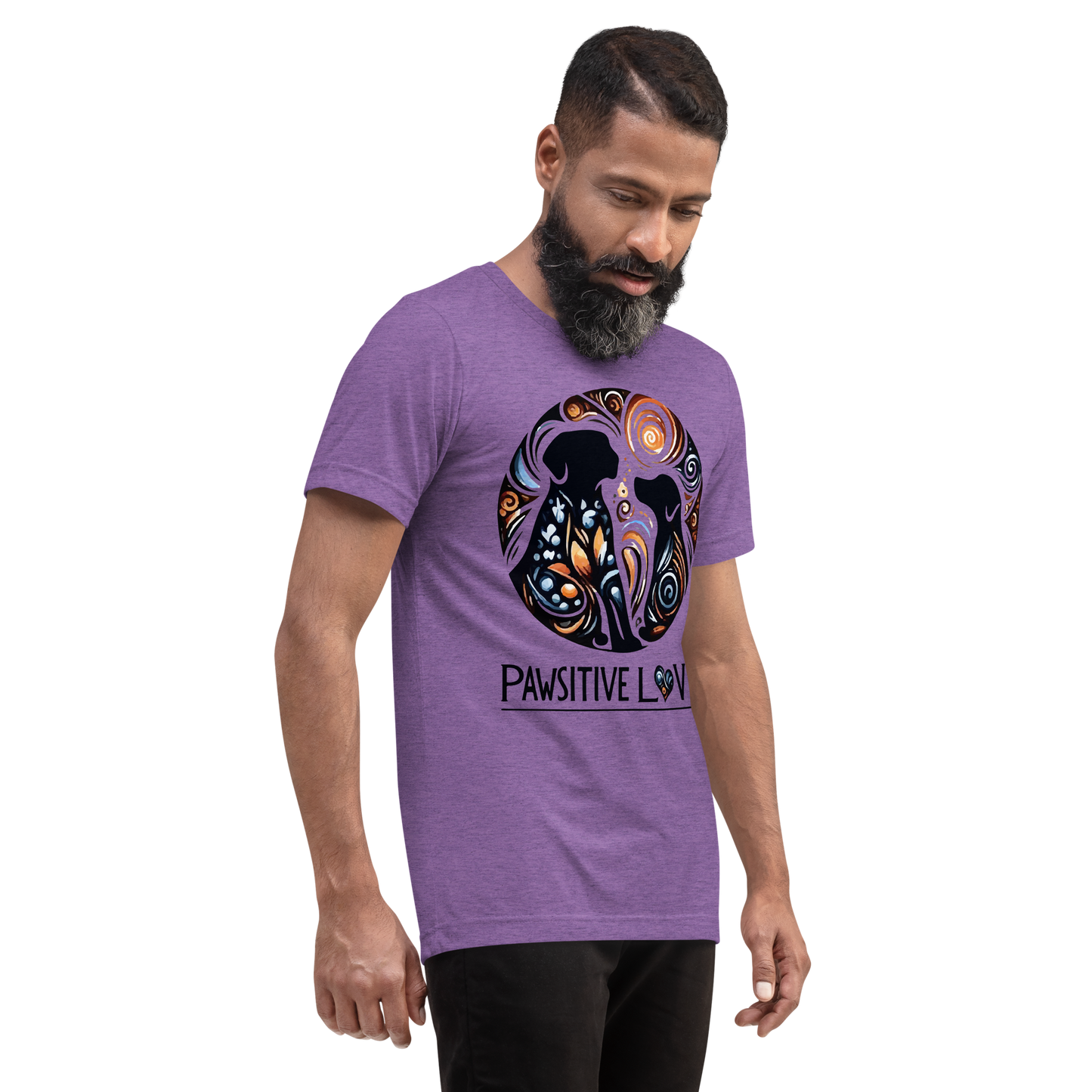 Swirl of Pawsitivity- Men's Tri-Blend Comfort Tee