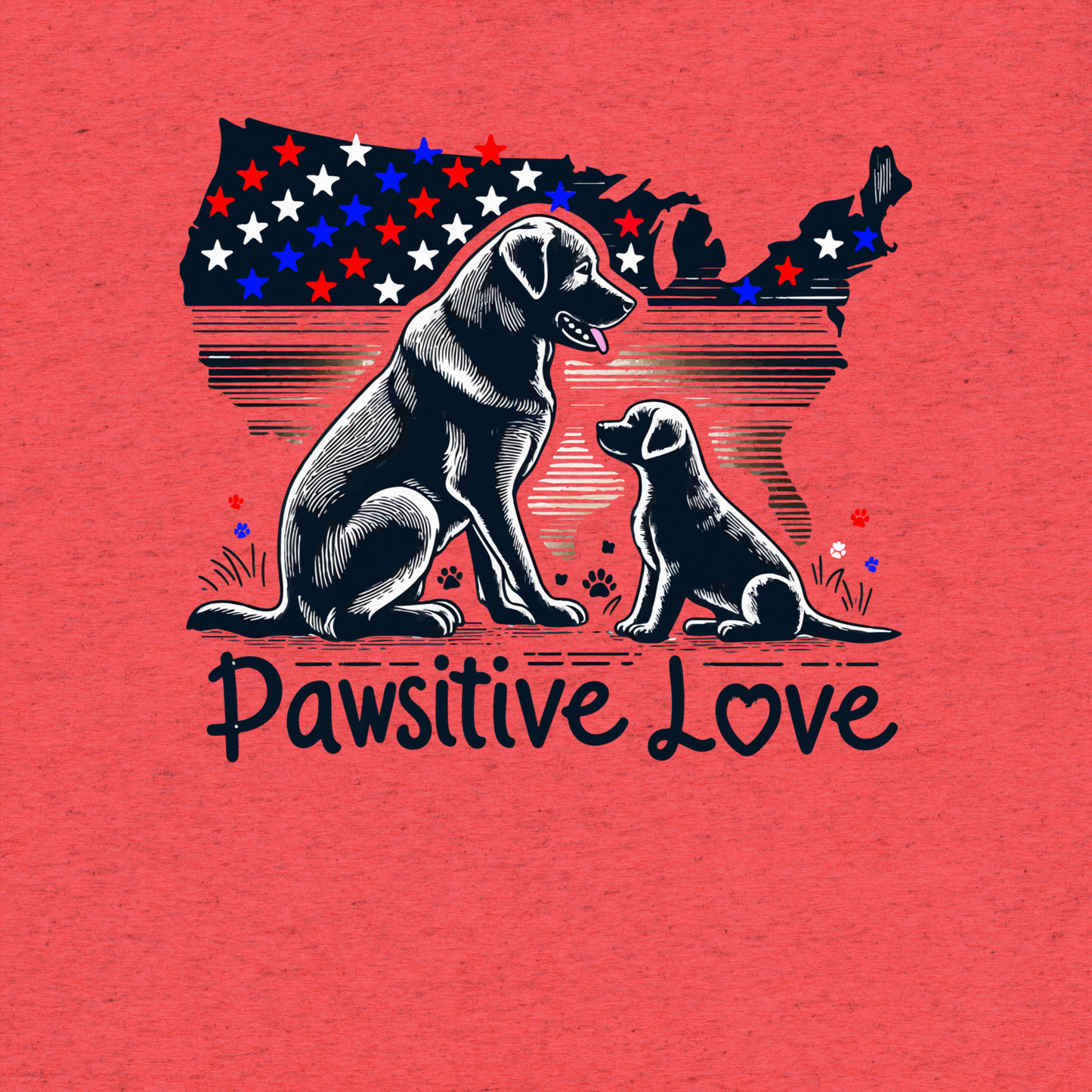 States of Devotion - Pawsitive Love - Tri-Blend Tee