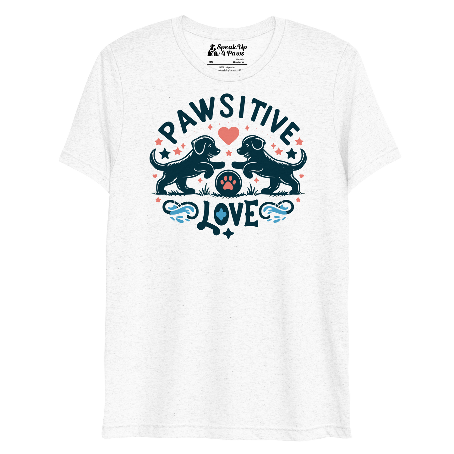 Sketchy Tails - Pawsitive Love - Tri-Blend Tee