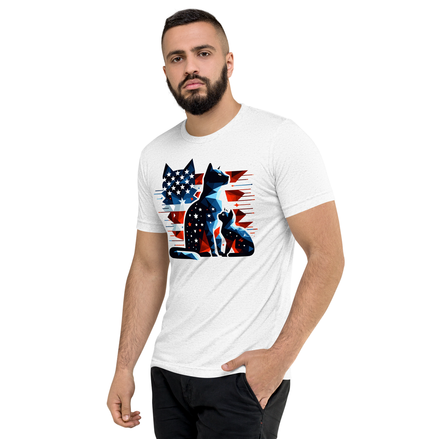 Stars and Stripes Companions - Men's Tri-Blend Comfort Tee