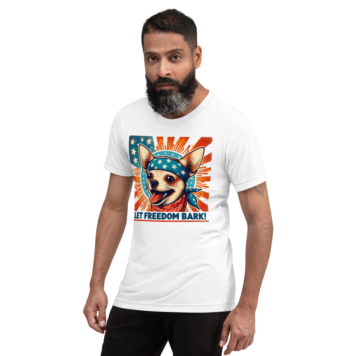 Freedom Chihuahua -Men's Tri-Blend Comfort Tee