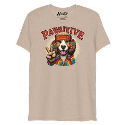 Groovy Canine Vibes - Pawsitive Peace - Tri-Blend Tee