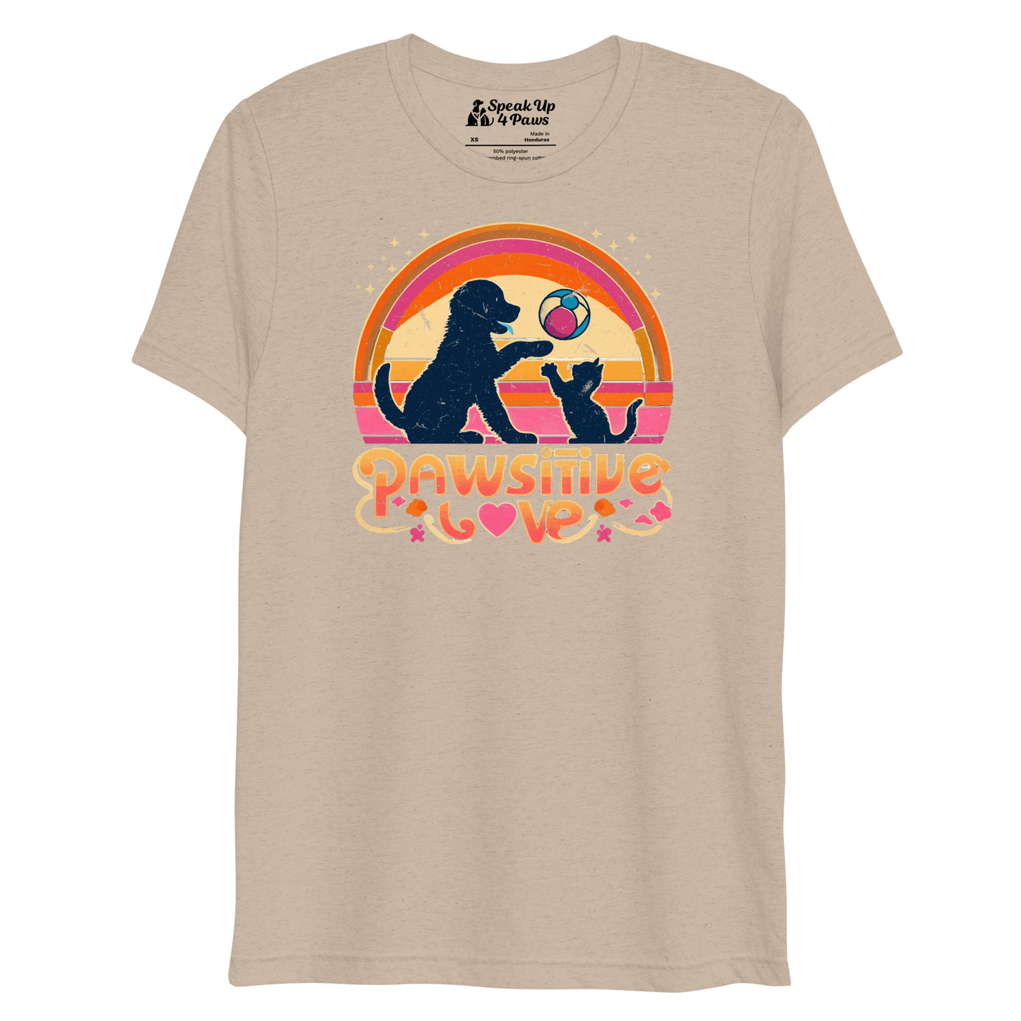 Rainbow Rendezvous - Pawsitive Love - Tri-Blend Tee