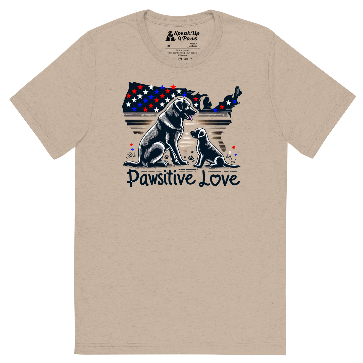 States of Devotion - Pawsitive Love - Tri-Blend Tee