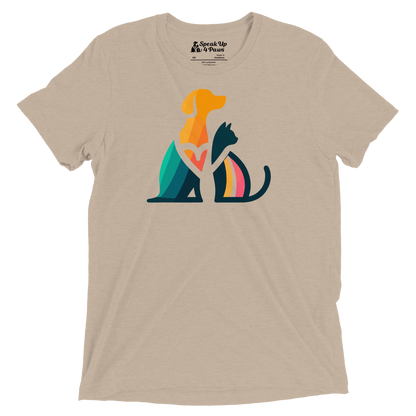 Unity Paws - Dog and Cat - Tri-Blend Tee