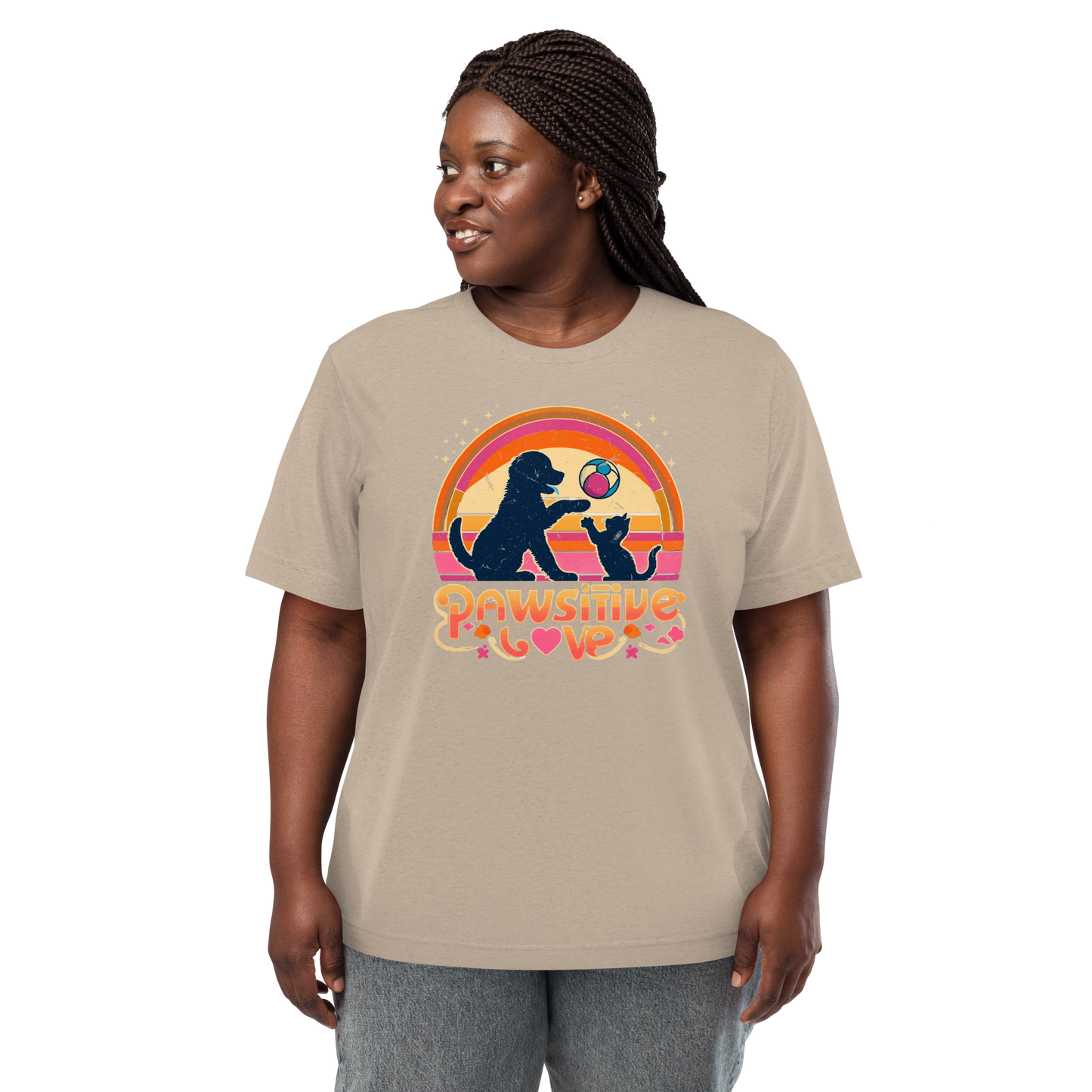 Rainbow Rendezvous - Pawsitive Love - Tri-Blend Tee