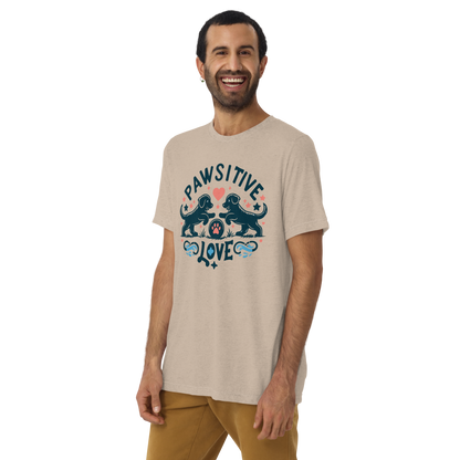 Sketchy Tails - Pawsitive Love - Tri-Blend Tee