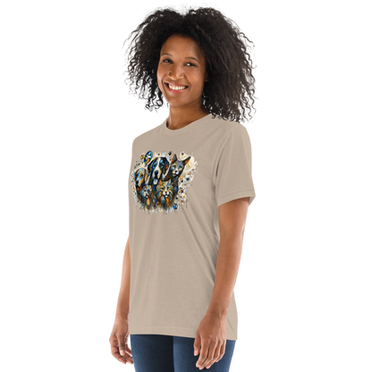 Paws in Colorful Conversation - Pollock - Tri-Blend Tee