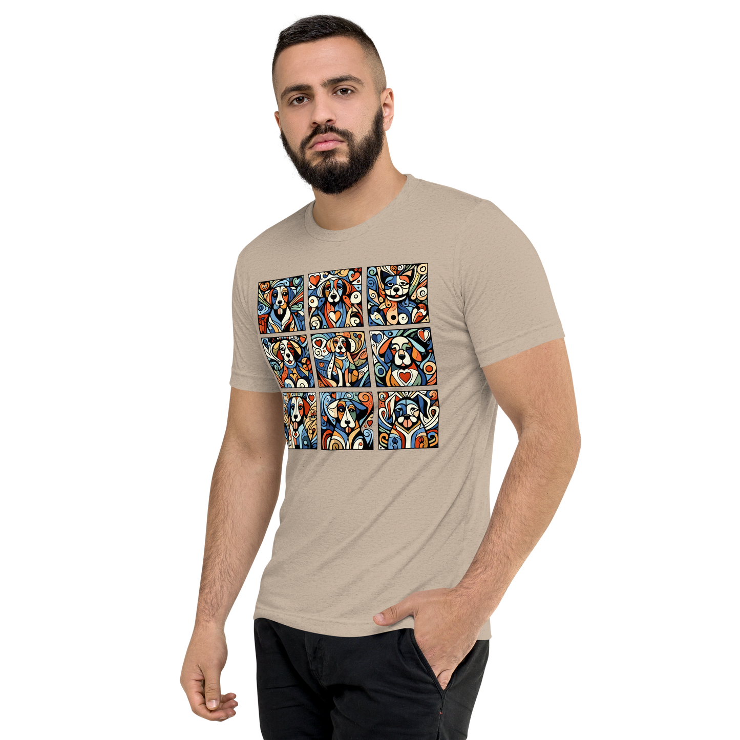 Paws in Harmony - Matisse -Men's Tri-Blend Comfort Tee