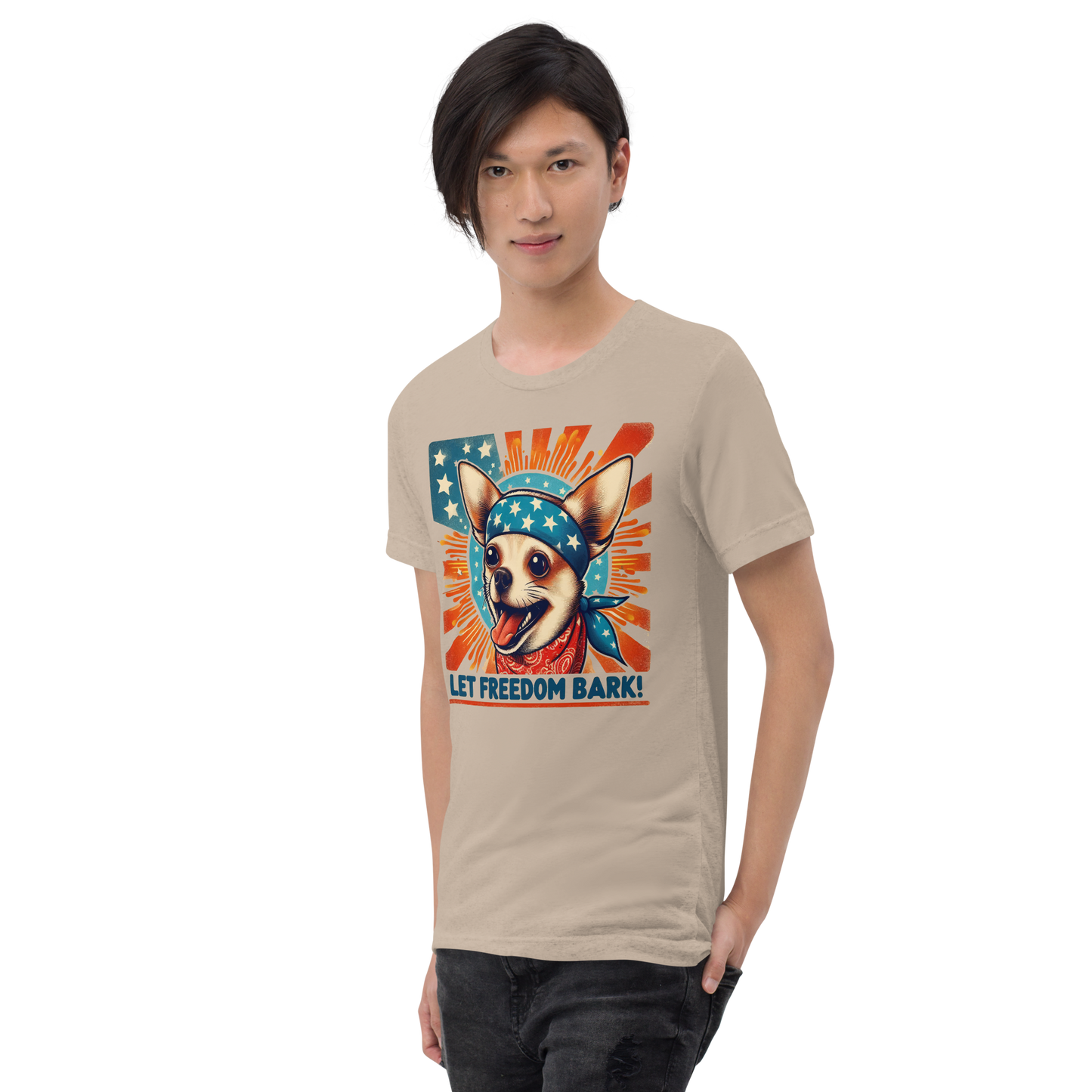 Freedom Chihuahua -Men's Tri-Blend Comfort Tee