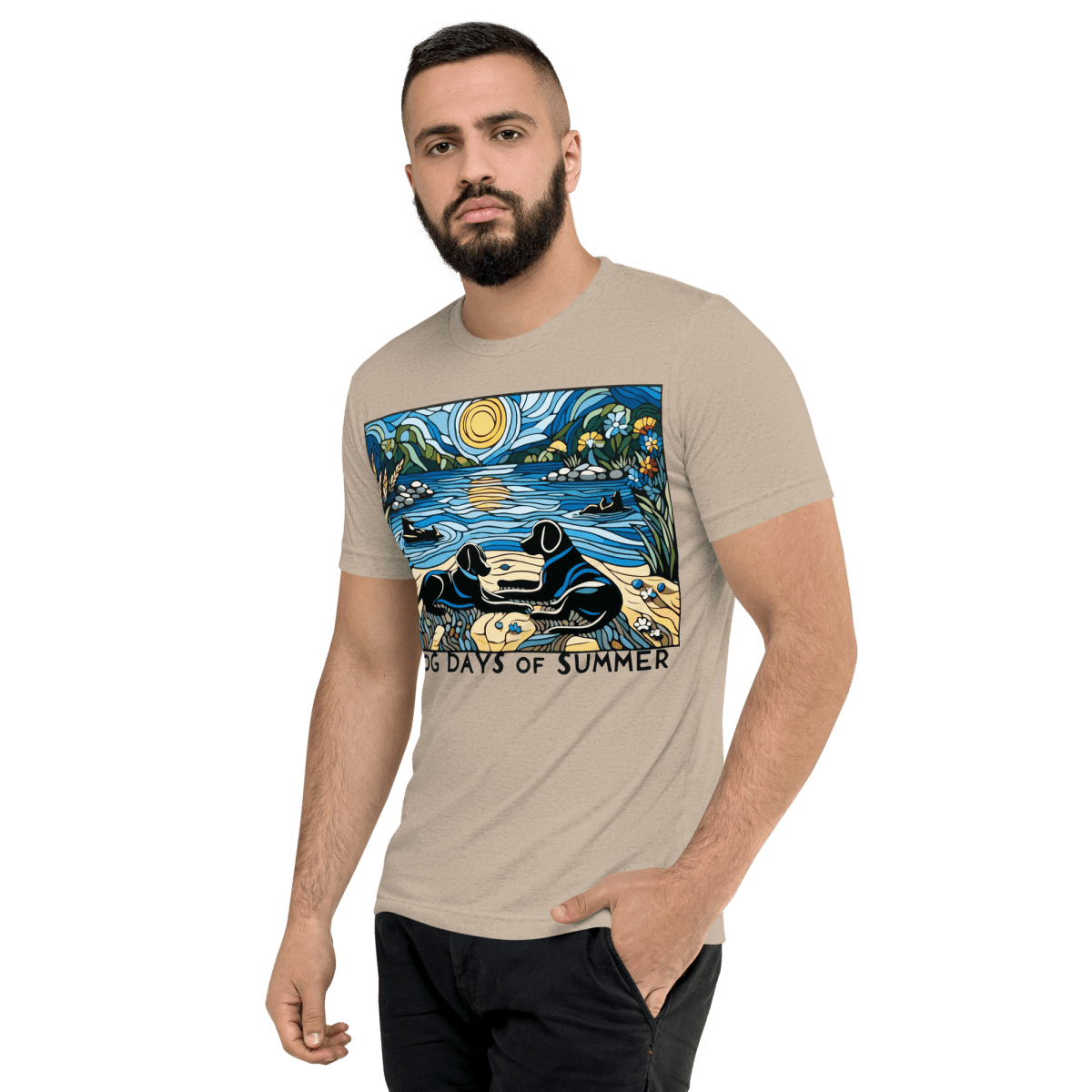 Endless Sunset - Men's Tri - Blend Comfort Tee - Unisex Tri - Blend - Speak Up 4 Paws