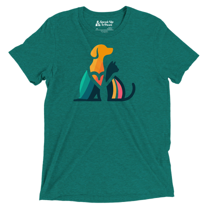 Unity Paws - Dog and Cat - Tri-Blend Tee