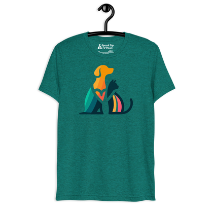 Unity Paws - Dog and Cat - Tri-Blend Tee