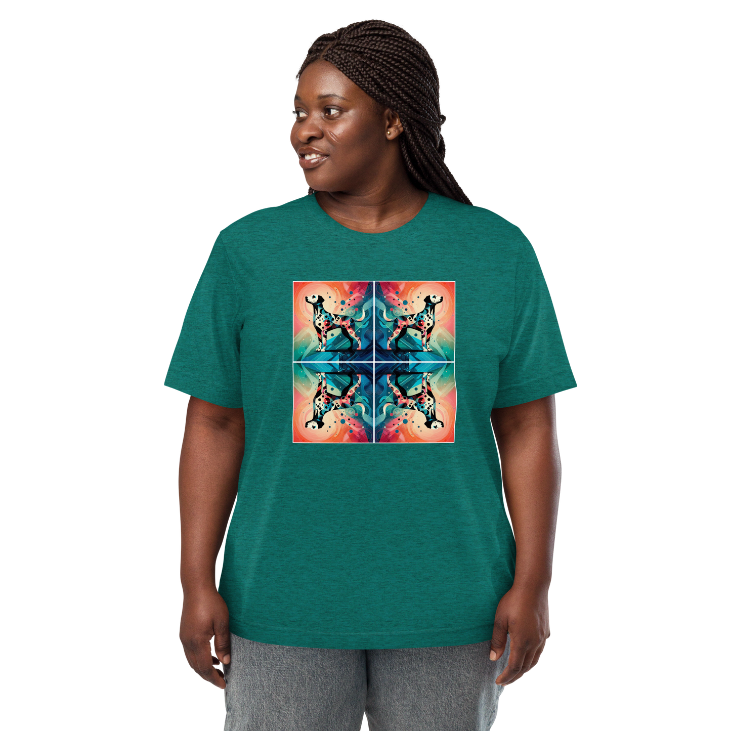 Vibrant Canine Mosaic -Tri-Blend Tee