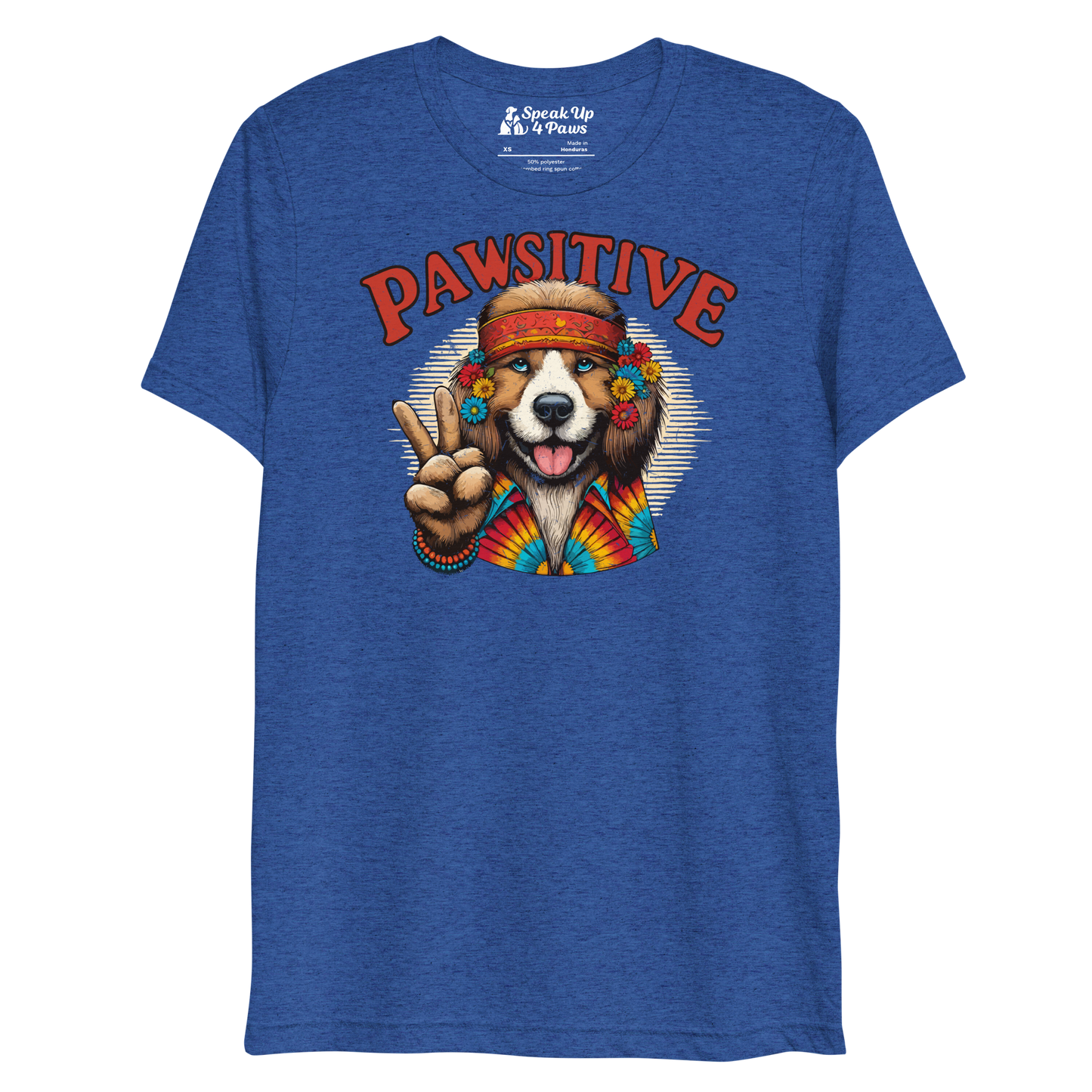 Groovy Canine Vibes - Pawsitive Peace - Tri-Blend Tee