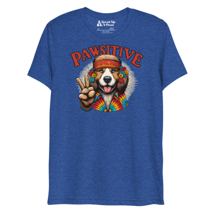 Groovy Canine Vibes - Pawsitive Peace - Tri-Blend Tee