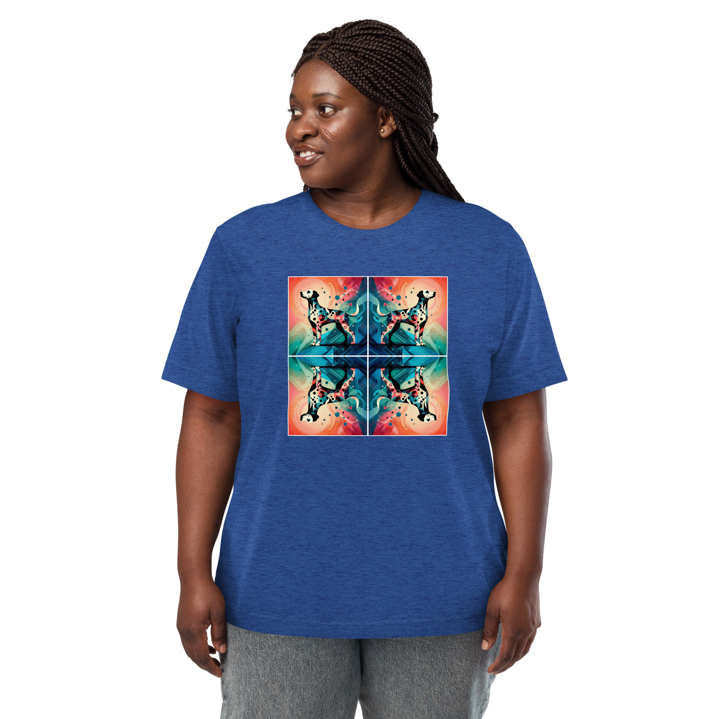 Vibrant Canine Mosaic -Tri-Blend Tee