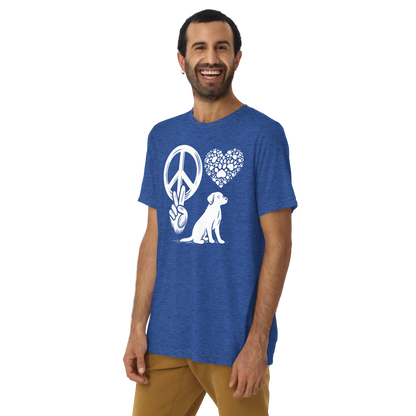 Harmony Unleashed - Peace-Love-Dog - Tri-Blend Tee