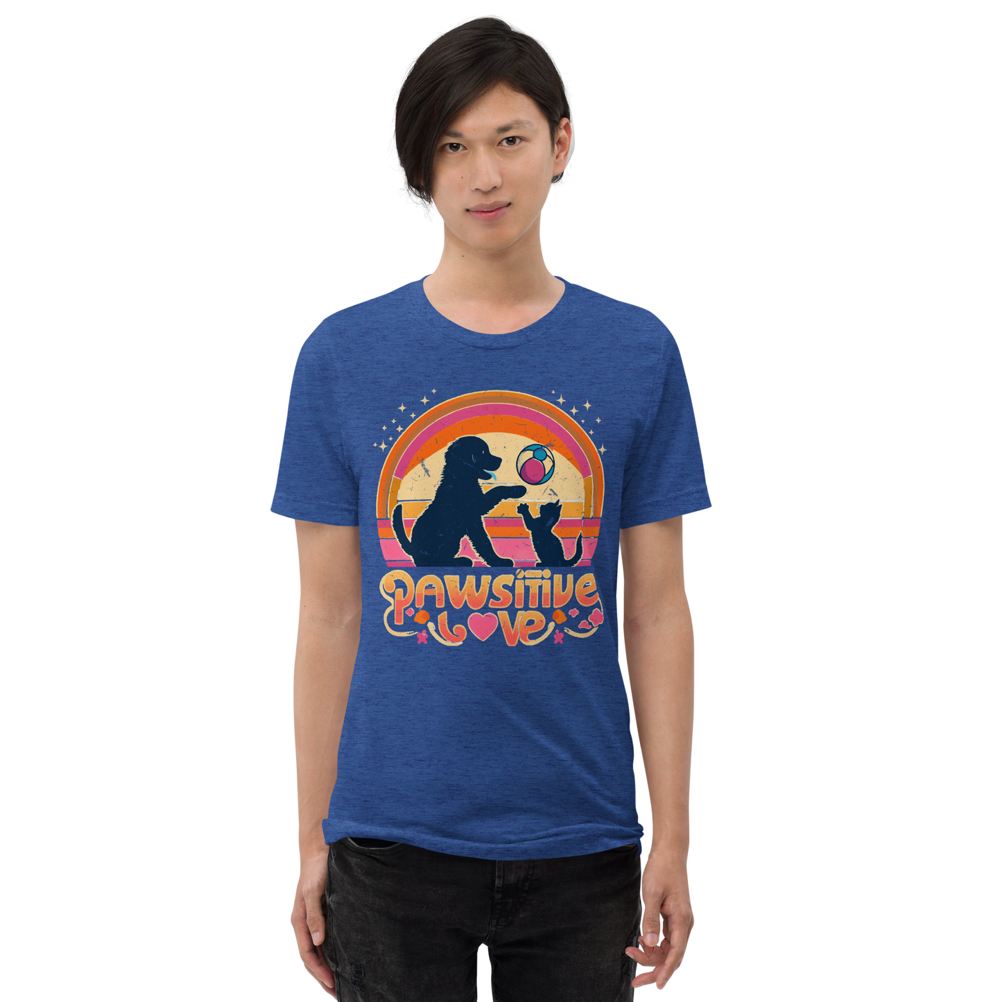 Rainbow Rendezvous - Pawsitive Love - Tri-Blend Tee