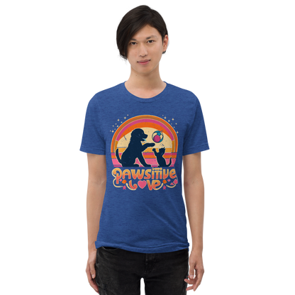 Rainbow Rendezvous - Pawsitive Love - Tri-Blend Tee