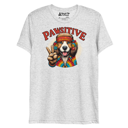 Groovy Canine Vibes - Pawsitive Peace - Tri-Blend Tee