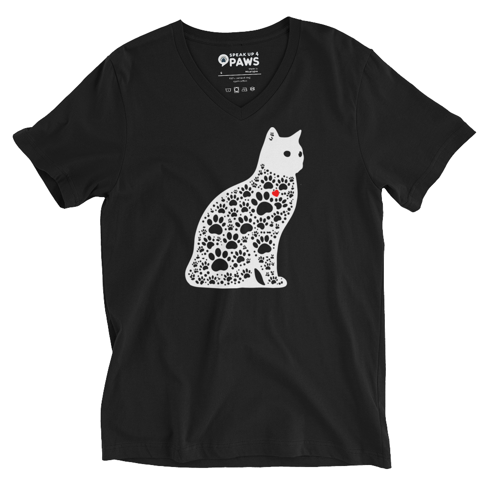 Paws in Harmony - Cat - V-Neck Tee