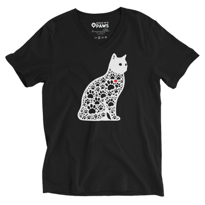 Paws in Harmony - Cat - V-Neck Tee