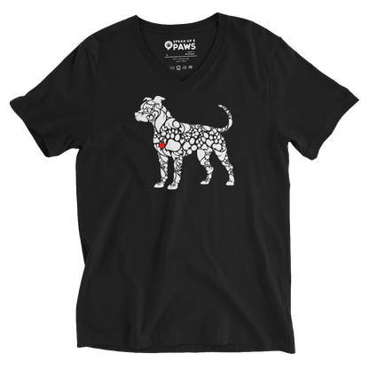 Paws of Loyalty - Pit White - V-Neck Tee