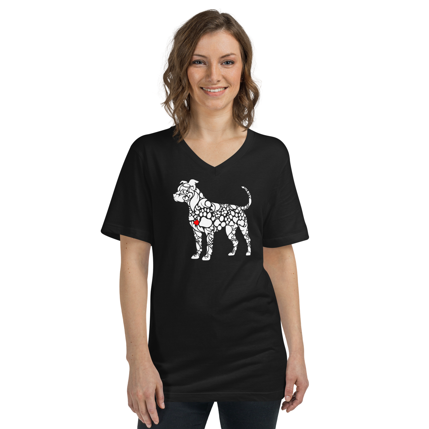 Paws of Loyalty - Pit White - V-Neck Tee