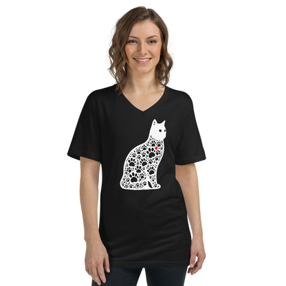 Paws in Harmony - Cat - V-Neck Tee