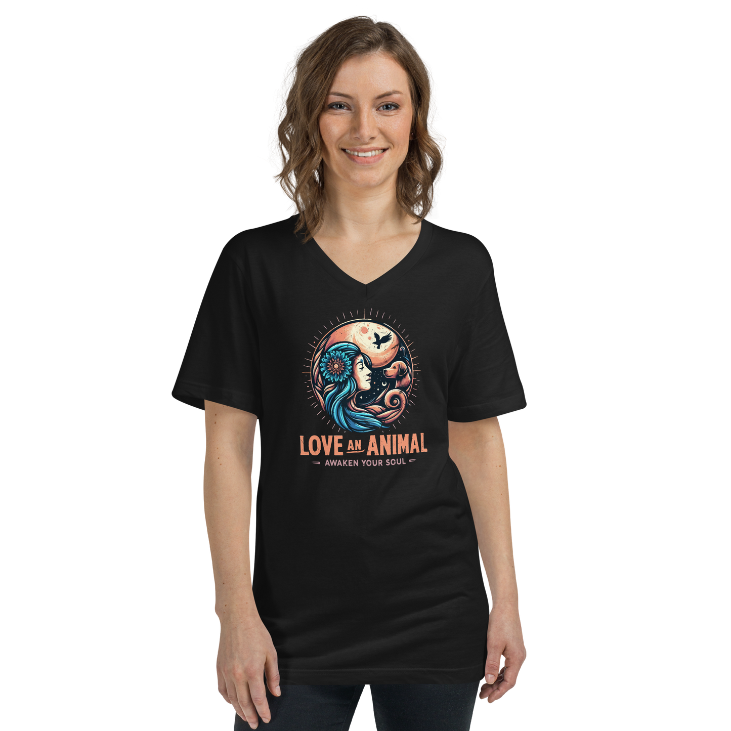 Lunar Serenade - Soul Bond - V-Neck Tee