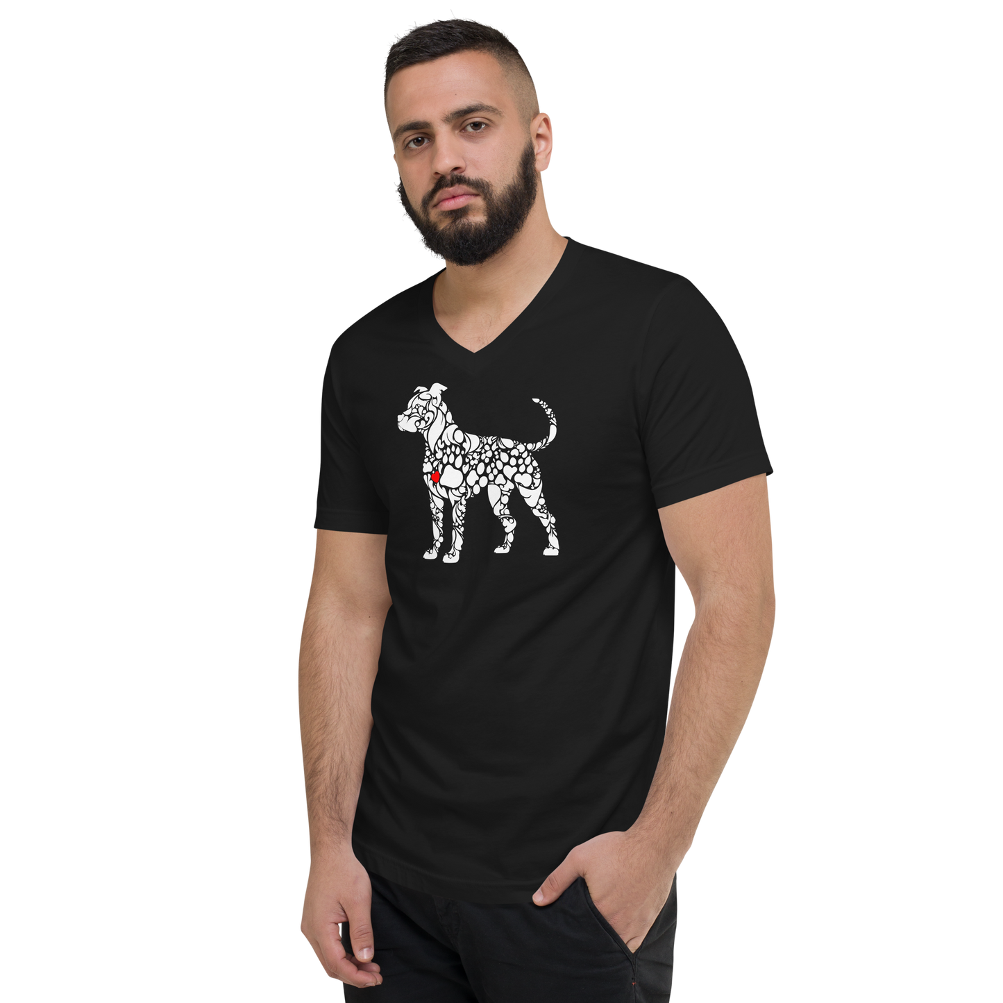 Paws of Loyalty - Pit White - V-Neck Tee