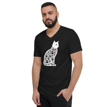 Paws in Harmony - Cat - V-Neck Tee